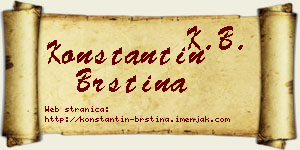 Konstantin Brstina vizit kartica